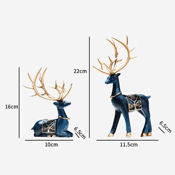 Resin Reindeer Figurine Ornament Craft Knick Knack Statue Sitting Standing Deer Home Decor for Living Room Office Bookshelf Desk Indoor Decorations|Home & Garden|Home Décor|Figurines