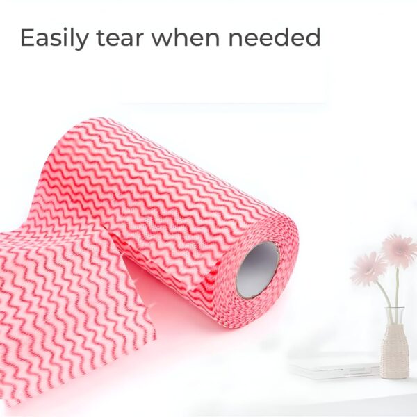 Reusable Cleaning Wipe, Household &Kitchen Towels,Disposable Cleaning Cloth, Dish Cloth Dish Towels Dish Rags Reusable Kitchen Paper Towels, Wash Towels, 1 Rolls of Approx 80 Sheets