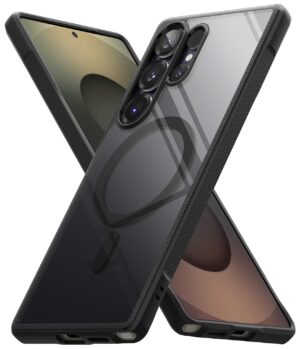 Ringke Fusion Bold Magnetic Compatible with Samsung Galaxy S25 Ultra Case Cover [Strong Magnet] Firm Grip Frame Style Anti-Yellowing Hard Back Shockproof Soft TPU Bumer S25 Ultra Back Cover - Black