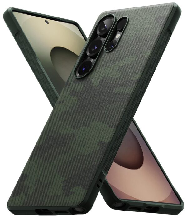 Ringke Onyx Compatible with Samsung Galaxy S25 Ultra Case Cover Rugged Flexible Durable Anti-Slip TPU Protection Shockproof S25 Ultra Back Cover - Camo Green
