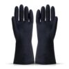 Robustt Heavy Duty Rubber Hand gloves - 1 Pair (Free Size, Black) for Dishwashing, gardening, kitchen cleaning