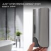 Robustt Stylish Wall Mounted Liquid Soap Dispenser - Gun Grey (300 ml, Pack of 1) - with Adhesive Hooks | Easy Installation for Bathroom & Kitchen - Durable ABS Material, Sleek Design