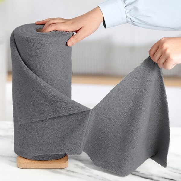 Roseate Microfiber Cleaining Cloth Roll (25x25 cm/ 20 Towels) Resuable Roseate Microfiber Cleaining Cloth Roll (25x25 cm/ 20 Towels) Resuable Tear Away Kitchen Cleaning & Washable Towels for Kitchen, Home, Car, Utensils (Grey 1 Roll)