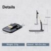 Rotatable & Foldable Universal Mobile Stand with Stable Metallic Base Rotatable & Foldable Universal Mobile Stand with Stable Metallic Base Adjustable Height & Multi-Angle Holder for Smartphones Tablets Kindles iPhone iPad (Black)