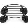 Round Metal Plant Stand with Wheels (Pack of 1) | Round Metal Plant Stand with Wheels (Pack of 1) | Heavy Duty Pot Trolley for Home, Balcony & Garden | Black