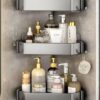 Royal-Pro Self Adhesive Drill Free Bathroom Organsier Shelf for Wall Royal-Pro Self Adhesive Drill Free Bathroom Organsier Shelf for Wall Corner Pack of 3 Shelf for Bathroom Accessories Set