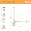 Ruhe® ABS Bottle Trap for Washbasins | Matte Finish Bottle Trap with Wall Flange| 12 Inches Pipe | Round | Ivory | Adjustable Height for Bathroom & Kitchen |Anti Cockroach Tarp
