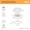 Ruhe® Square Tile Insert Floor Drain | 304 Stainless Steel | Invisible Shower Drain Channel | 5 x 5 Inches | Waste Water Floor Drain for 13mm Tile | Drainer Channel | Anti Cockroach Trap | Silver