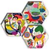 SAF Wood Set Of 3 Hexagon Kid'S Room Decor Modern SAF Wood Set Of 3 Hexagon Kid'S Room Decor Modern Art 6Mm Mdf Uv Textured Home Decorative Gift Item 12 Inch X 12 Inch Abstract Painting Sanfhx17