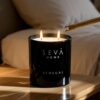 SEVA HOME The Vibes Classic Candle Gift Set of 3 | Sleep, Serenity & Sensual Scents | 30H Each | Natural Soy Wax Black Glass Candles | Luxury Décor & Gifting