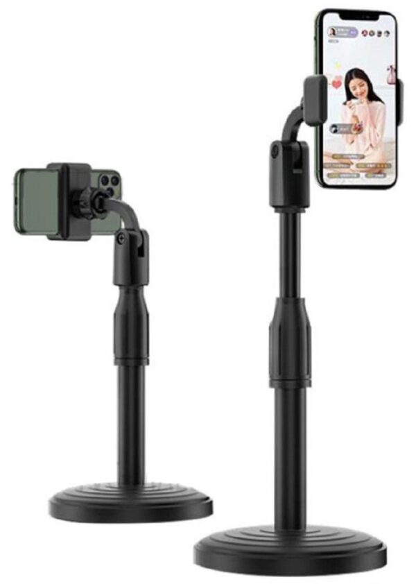 SEVAM Adjustable and Desktop Tabletop Phone Holder Stand for Phone SEVAM Adjustable and Desktop Tabletop Phone Holder Stand for Phone Compatible for All Smartphone Desktop Mobile Phone Holder for Video Recording, Home & Online Classes (Black)