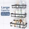 SNAPTRON 6 in 1 Self Adhesive Shelf Organizer/Bathroom Metal Racks and Shelves for Wall/Soap Holder & Tooth Brush Holder/Wall Stand for Bathroom Without Drill/Bathroom Accessories
