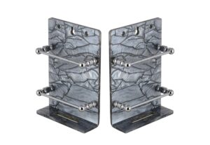 STIMULUS Acrylic Grey Mobile Phone Stand for Wall, Multi-Purpose Wall Mount Mobile Cell Phone Holder, AC TV Remote Stand, Phone Charging Wall Stand - Made in India (Set of 2 pcs)