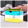SWAPKART 2 in 1 Soap Dispenser for Bathroom Accessories Dishwasher Liquid Holder Liquid Dispenser Pump 400 ML with Sponge Holder Kitchen Sink Accessories Items (Multi-Color)