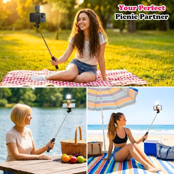 SWAPKART-3-in-1-Extendable-Selfie-Stick-Tripod-with-Wireless-Bluetooth-Remote-LED-Light-for-Photoshoot-Make-Up-Selfie-70cm-Compatible-with-Smartphones-GoPro.jpg SWAPKART 3-in-1 Extendable Selfie Stick Tripod with Wireless Bluetooth Remote & LED Light for Photoshoot, Make Up & Selfie 70cm, Compatible with Smartphones & GoPro