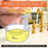 SWAPKART Double Layer Soap Dispenser for Bathroom Accessories Dishwasher Liquid Holder Dispenser Pump with Sponge Holder Kitchen Sink Accessories Items for Home Kitchen Gardening(transaprent mily)