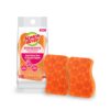 Scotch-Brite Scrub Dots, Non-Scratch Sponge Suitable for Glassware, Ceramics and Scotch-Brite Scrub Dots, Non-Scratch Sponge Suitable for Glassware, Ceramics and Non-Stick, plastic and copper utensils, rinses Clean, no stuck on messes, Anti-bacterial and Stays Odor Free (2 Pieces)