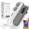 Seznik Sealing Machine for Food Packets - Portable Handheld Sealing Seznik Sealing Machine for Food Packets - Portable Handheld Sealing for Food Packets, Snacks, Chips, Fresh Storage - Mini Sealing Machine, 1 YEAR Warranty (White)