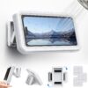 Shower Phone Holder Waterproof, Multi-Angle Adjustable Wall Mounted Phone Holder Shower Phone Holder Waterproof, Multi-Angle Adjustable Wall Mounted Phone Holder for Bathroom Bathtub Kitchen Mirror, Compatible with All 4-7" Smartphones