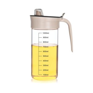 Signoraware Glass Oil dispenser and Pourer Borosilicate Glass, 1000 ml, Clear, Set of 1