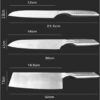 Simois Professional Kitchen Stainless Steel Paring, Chef's and Cleaver Knife Set with Ergonomic Non-Slip Handle, Ultra Sharp Knife Set for Home, Kitchen & Restaurant (Pack of 3)