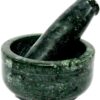Simran Handicrafts B E Craft, Marble Mortar and Pestle Set, kharad, Masher Spice Mixer/Okhli and musle/Kharal for Kitchen 4 inches, Green Colour