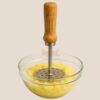 Slynuss ® | Potato Masher Stainless Steel | Pav Bhaji Smasher for Kitchen with Wooden Handle | Potato Smasher | Kitchen utilities | Pack of 1| (Round-Size-3), 8.5 CM