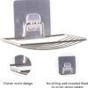 Soap Dish Holder Self Adhesive Wall Mounted Soap Sponge Holder Stainless Steel Storage Saver Rack For Home Kitchen Bathroom Shower