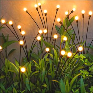 Solar Garden Light Waterproof Outdoor Swaying by Wind Firefly LED Solar Garden Light Waterproof Outdoor Swaying by Wind Firefly LED for Patio Yard Farmhouse Home Decor Light Solar Garden Pathway Lights Outdoor Waterproof