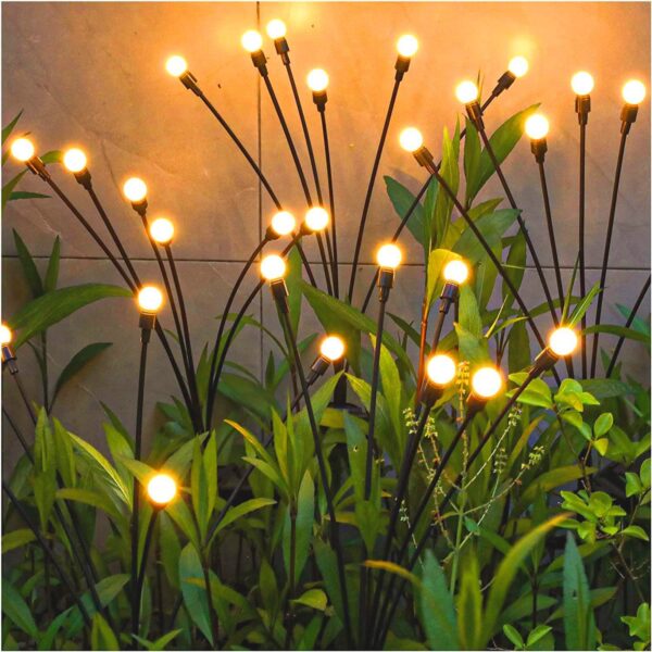 Solar Garden Light Waterproof Outdoor Swaying by Wind Firefly LED Solar Garden Light Waterproof Outdoor Swaying by Wind Firefly LED for Patio Yard Farmhouse Home Decor Light Solar Garden Pathway Lights Outdoor Waterproof