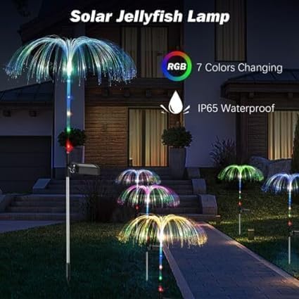 Solar Garden Lights Garden Lights, 7 Color Changing, Waterproof Solar String Lights for Yard, Patio, Garden, Outdoor Party, Wedding, Birthday (1)