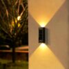 Solar Light Outdoor Wall | Up Down Wall Light | Solar Powered Light Waterproof | Garden Yard Landscape Lights | Lighting Wall Sconce Lamp | Solar Fence | Exterior Porch- Pack-1