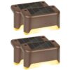 Solar Light Outdoor Waterproof Step Lights Deck Lighting for Steps Stairs Paths Garden Fences Pathway,Outdoor Solar Deck Lights [ Pack of 4, Warm Yellow Light ]