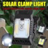 Solar Light with Motion Sensor Solar Powered Light for Outdoor/Garden, Solar Clip Lights for Home Security with inbuilt Battery [Solar Charging] Warm White