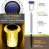 Solar Outdoor Lights 10 Pack Pathway Solar Lights LED Waterproof Stainless Steel Garden Stake for Pathway, Walkway, Sidewalk, Driveway, Lawn (Yellow)