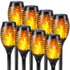Solar Outdoor Lights - 8 Pack 12 LED Solar Torch Solar Outdoor Lights - 8 Pack 12 LED Solar Torch Lights with Flickering Flame for Garden Decor Waterproof Solar Garden Lights Outdoor Decor Lighting for Yard Path Patio Solar Flame Torches