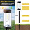 Solar Pathway Lights Outdoor Waterproof Solar Lights Outdoor for Pathway Walkway Sidewalk Yard Patio Garden Decor (Black, 4 Pack)
