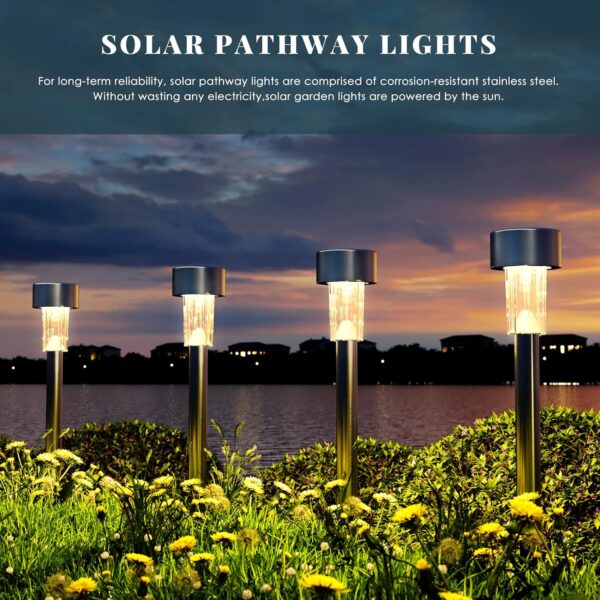 Solpex-16-Pack-Solar-Lights-Outdoor-PathwaySolar-Walkway-Lights-OutdoorGarden-Led-Lights-for-LandscapePatioLawnYardDriveway-Cold-White-Stainless-Steel-Warm-White.jpg Solpex 16 Pack Solar Lights Outdoor Pathway,Solar Walkway Lights Outdoor,Garden Led Lights for Landscape/Patio/Lawn/Yard/Driveway-Cold White (Stainless Steel) (Warm White)