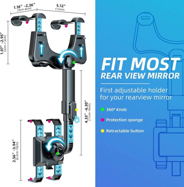 Sounce-360-Rotatable-and-Retractable-Car-Smartphones-Holder-Multifunctional-Car-Rearview-Mirror-Phone-Holder-360-Degree-Rotatable-Rear-View-Mirror-Phone-Mount-for-All-Mobile-Phones.jpg Sounce 360 Rotatable and Retractable Car Smartphones Holder Multifunctional Car Rearview Mirror Phone Holder, 360 Degree Rotatable Rear View Mirror Phone Mount, for All Mobile Phones