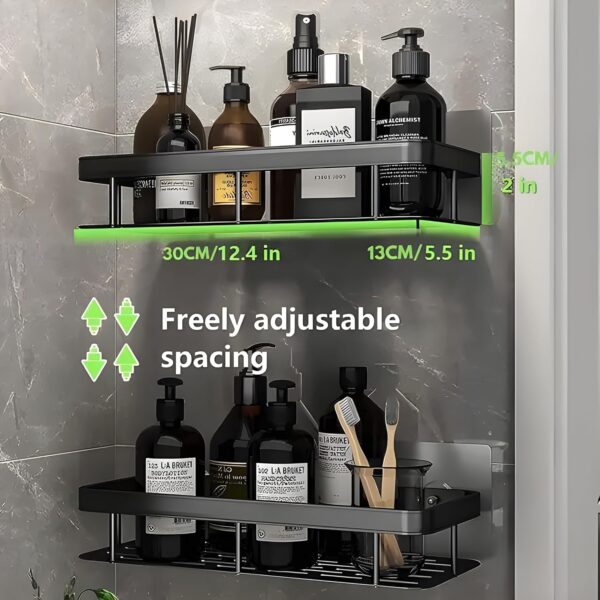 SquareUp-Aluminium-Pack-of-2-Self-Adhesive-Bathroom-Shelf-for-Wall-Shelf-Organizer-Wall-Mounted-Bathroom-Shelves-Rack-Holder-Stand-for-Bathroom-Accessories-Organiser-Without-Drill-Pack-of-2.jpg SquareUp Aluminium Pack of 2 Self Adhesive Bathroom Shelf for Wall Shelf Organizer Wall Mounted Bathroom Shelves Rack Holder Stand for Bathroom Accessories Organiser Without Drill (Pack of 2)