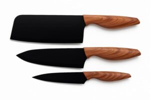 Stainless Steel Knife Set | 3 Piece Kitchen Knife Set Cleaver Knife, Chef Knife & Paring Knife Ultra Sharp Blades | Ergonomic Non-Slip Handle | Home & Professional Cooking