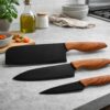 Stainless Steel Knife Set | 3 Piece Kitchen Knife Set Cleaver Knife, Chef Knife & Paring Knife Ultra Sharp Blades | Ergonomic Non-Slip Handle | Home & Professional Cooking