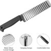 Stainless Steel Potato Cutter, Crinkle Choppers French Fries Chips Chopping Knives with Nylon Handle Chopping Knife Carrot Vegetable Salad Waves Cutting (1pcs-Knife Crinkle Cutter)