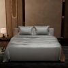 Stoa Paris Double Bedsheet with 2 Pillow Covers, 300 TC UltraSatin Premium Bedding Set, Aesthetic Home Decor, Gift for Couples, Wedding, Anniversary, Date Night - Harbour Mist Grey