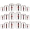 Suvi Set of 18pcs Stainless Steel Kitchen Containers Set with See Through Lid | Ubha Dabba Multipurpose Storage Box for kitchen containers | Food Grains Capacity - 500g, 750g & 1kg Approx (6pcs Each)