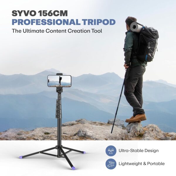 Syvo-SP-500-63-Inch-160CM-1.6M-Tripod-Stand-with-Mobile-Phone-Holder-–-Versatile-Stand-for-Ring-Lights-Cameras-and-Mobile-Phones.-Ideal-for-Video-Recording-Video-Shooting-and-Lighting-Setup.jpg Syvo SP-500 63 Inch (160CM) 1.6M Tripod Stand with Mobile Phone Holder – Versatile Stand for Ring Lights, Cameras, and Mobile Phones. Ideal for Video Recording, Video Shooting, and Lighting Setup.