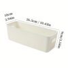 THE SR BRAND Small Plastic Clothing Storage Basket, Compact Organizer Box with Handles for Drawers, Kitchen, Bathroom & Home, Durable, Lightweight, Multi-Purpose Plastic Organizer (White, Pack of 8)