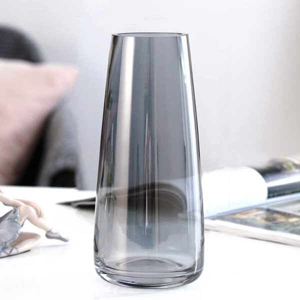 TIED RIBBONS Flower Vase for Flower Plants (Black, 22.8 cm X 6.3 cm X 7.6 cm) - Glass Pot for Home Décor Living Room Water Plants Dining Table Decoration Bedroom Hall Aesthetic House Warming Gift