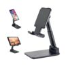 Tabletop Smartphone Stand, Mobile Stand, Altitude Adjustable, Tablet Stand, Foldable, Tabletop Smartphone Stand, Mobile Stand, Altitude Adjustable, Tablet Stand, Foldable, Anti-Slip, Compact, Lightweight, For iPhone, iPad, Nintendo Switch, Samsung, Sony, Nexus, Kindle, Android (Black)