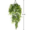 Tdas Artificial Hanging Plants Leaves Eucalyptus Ivy Garlands Plant Greenery Vine Creeper Home Decor Door Wall Balcony Decoration Party Festival - 1 Pcs (Green)